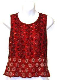 #4391. Sleeveless Sequined Blouse.