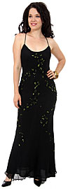 Two piece Full Length Beaded Formal Dress