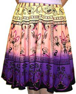 Sequined Multi-Color Print Skirt. 566-2.