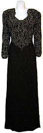 Full Sleeve Sweetheart Sequined Mother of the Bride Dress