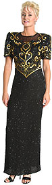 Keyholed Back Short Sleeve Long Dress