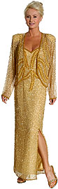 2 Piece Hand Beaded Formal Dress