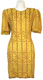 Tea Length Sequined Cocktail Dress