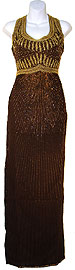 Sleevless Hand Beaded Long Formal