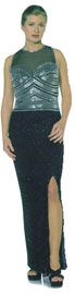 Hand Beaded Sequin Formal Dress