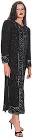 #8901. Long Handbeaded See-Thru Jacket.