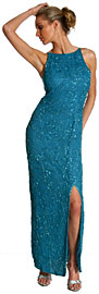 Beaded Sleeveless Long Formal Dress
