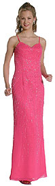Homecoming Dresses item c2279. Fully Beaded Spaghetti Strapped Evening Prom Dress. Fully beaded formal dress with detachable straps. You can wear it sprapless or with straps.