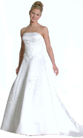 Wedding Dresses item c2304. Off Shouldered Radiating Bead Bridal Gown. Bridal gown with radiating bead accent on ivory dress.