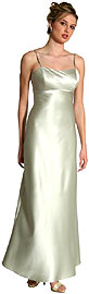 Satin Full Length Formal Bridesmaid Dress