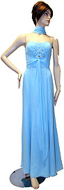 Prom Sample Sale item c27767. Strapless Prom Dress with Front Sash. Strapess beaded bodice prom dress with sash on the front. One of a kind prom dress.