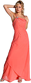 Single Shouldered and Brooched Prom Dress