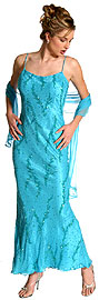 Straight Formal Prom Dress Beaded on 100% Silk