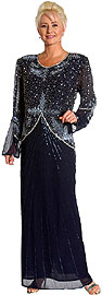 Hand Beaded Full Length Formal Dress