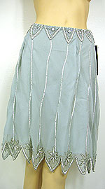 #ks105. Bead Embellished Knee Length Skirt .
