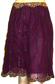 Bead Embellished Tea Length Skirt. ks96-2.