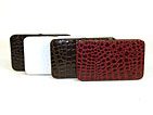 #la73093. Croco Embossed Frame Clutch/Wallet.