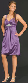 Rouched Waist Empire Party Dress