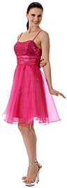 Sequin Bodice Crystal Skirt Prom Dress