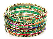 Set of 13 Handmade Bangle Bracelets. pob-1876.
