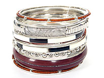 Set of 11 Assorted Bangle Bracelets. pob-4832.