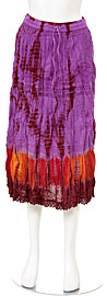 Tie & Dye Crinkled Purple Multi Skirt. skt-c4.