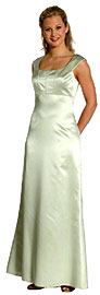 Boat Neck Beaded Bridesmaid Dress