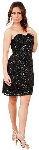 Strapless Beaded Short Formal Party Homecoming Dress. 10197.
