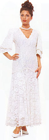 A-Line Victorian Style Lace Formal Dress
