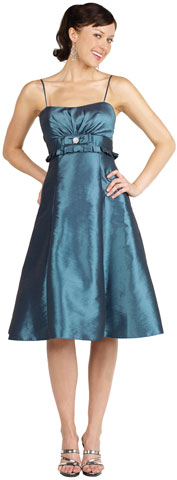 Two Tone Taffeta Empire Cut Party Dress. 11159.