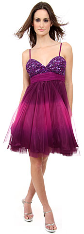 Spaghetti Straps 2 Tone Beaded Bust Short Homecoming Homecoming Dress. 1116.