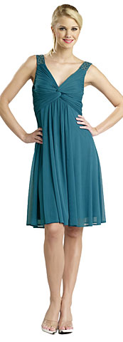 Ruched Twist Knot Bust Short Party Dress