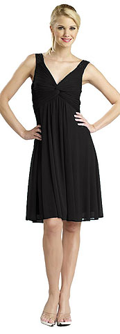 Ruched Twist Knot Bust Short Party Dress. 11240.