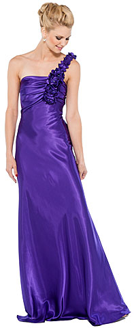 Floral One Shoulder Full Length Formal Bridesmaid Dress