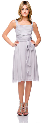 Cowl Neck Knee Length Bridesmaid Party Dress . 11383.