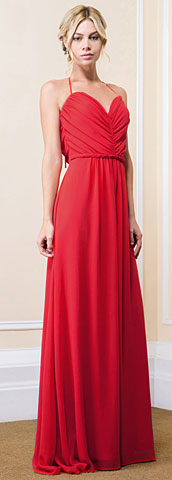 Halter Tie Grecian Ruched Long Formal Bridesmaid Dress