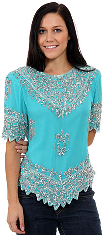 Formal Hand Beaded Blouse