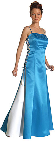 Rhinestone Crisscrossed Prom Dress. 13444.