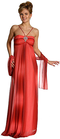 Ruched Ombre Grecian Style Formal Bridesmaid Dress