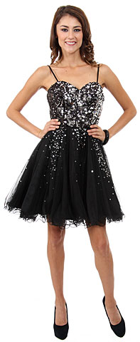 Spaghetti Straps Sweetheart Neck Short Party Prom Dress