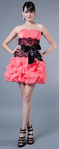 Multi Detailed Bubble Party Dress. 16089.