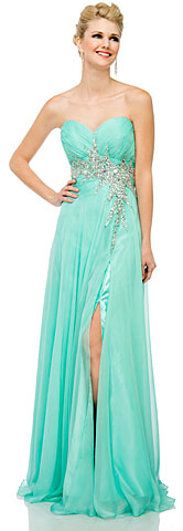 Sweetheart Neck Strapless Long Prom Dress . 16103.