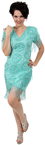 Fringed Fully Beaded Short Gown
