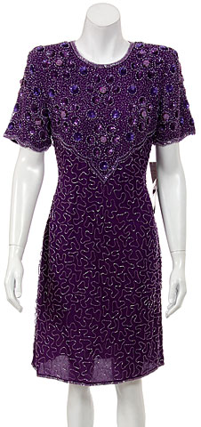 Sequined Short Formal dress with Keyhole back