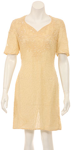 Oak Leaf Beaded Formal Dress