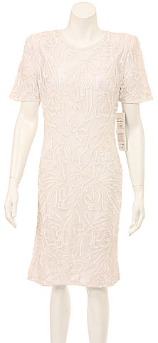 Knee Length Fully Sequined Cocktail Dress