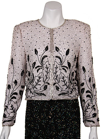 Floral Pattern Beadwork Jacket
