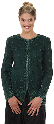 Hand Beaded Jacket with an Elaborate Border