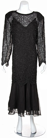One Piece Beaded Formal Evening Dress