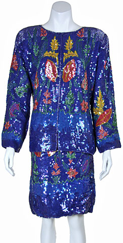 Two Piece Matching Jacket and Skirt Set